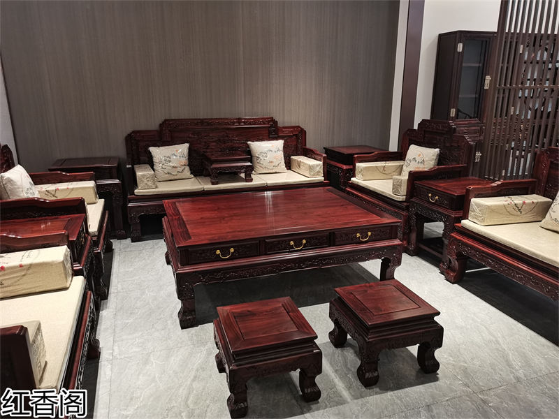 紅香閣 龍回紅 紅木家具展廳實拍