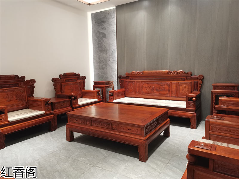 紅香閣 龍回紅 紅木家具展廳實拍
