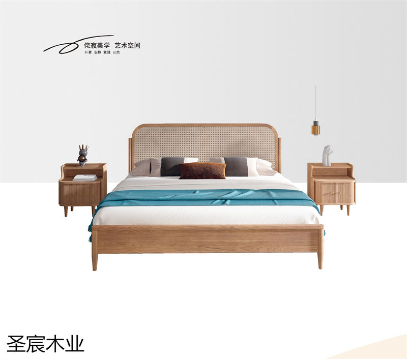 侘寂風白蠟木套房家具