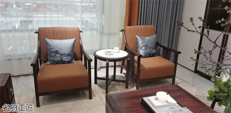 名府工匠風雅薈國潮新中式黑檀木家具展廳實拍