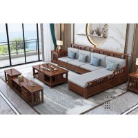 鑫亞軒家具卓越皇朝：烏金木轉角沙發628#