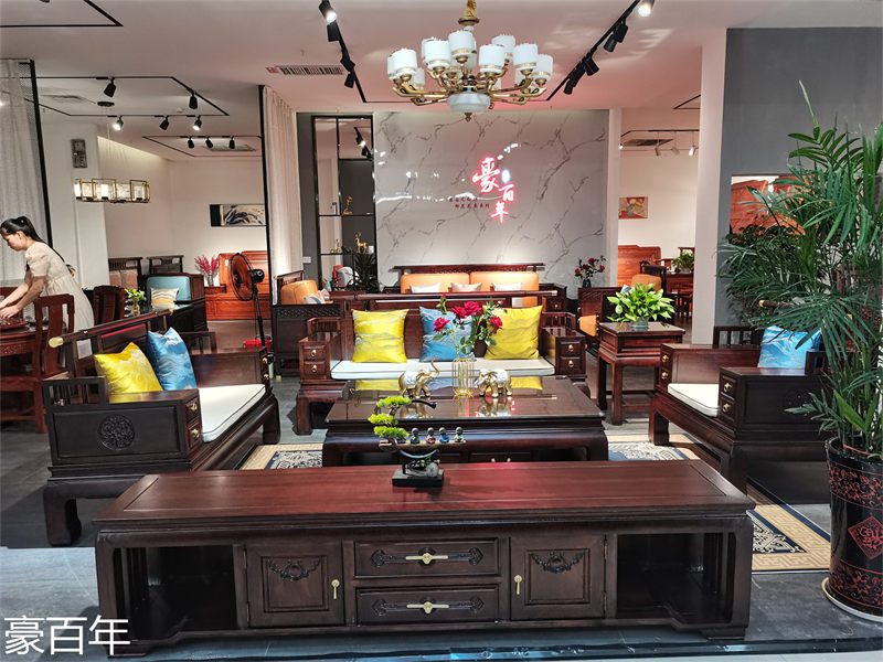 豪百年家具·企隆 東南亞紅檀/印尼花梨木家具展廳實拍