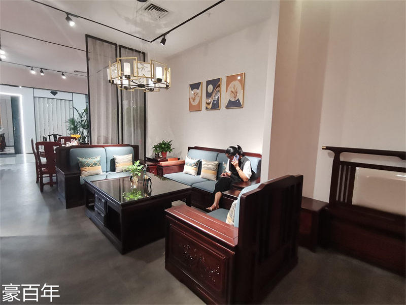 豪百年家具·企隆 東南亞紅檀/印尼花梨木家具展廳實拍