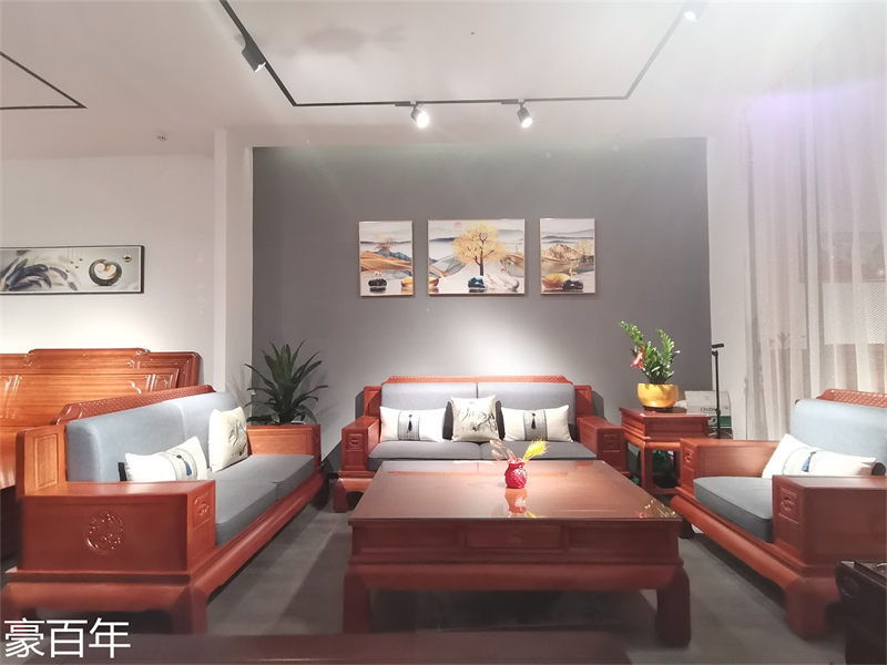 豪百年家具·企隆 東南亞紅檀/印尼花梨木家具展廳實拍