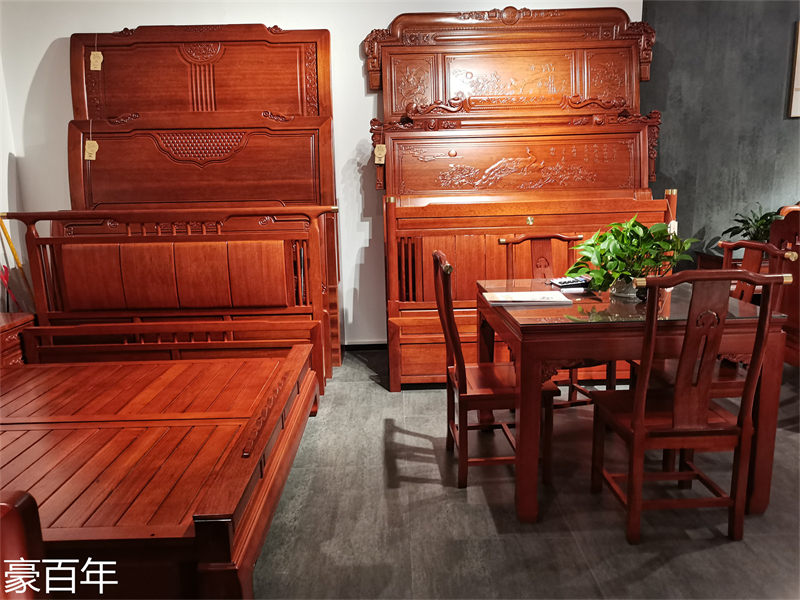 豪百年家具·企隆 東南亞紅檀/印尼花梨木家具展廳實拍
