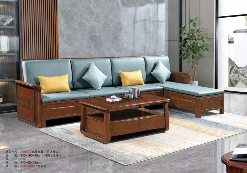 轉角沙發8088#（高箱高靠、可做厚墊）