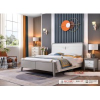 長樂家具輕奢系列：大床601#（壓紋）