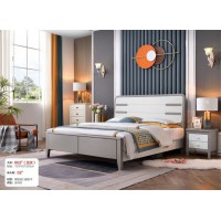 長樂家具輕奢系列：大床602#（壓紋）