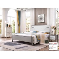 長樂家具輕奢系列：大床611#（壓紋）