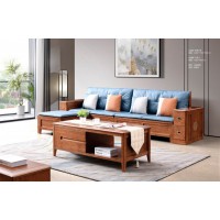 長樂家具胡桃木系列：轉(zhuǎn)角沙發(fā)A262#