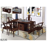 悅萬邦家具，南康新中式仿古茶臺，江西金絲檀木、格木、南榆木茶臺、博古架廠家
