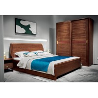 盛唐盛景·慕格意式簡奢南美胡桃木M7004大床、M7103床頭柜、M7302推拉衣柜