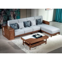 盛唐盛景·慕格意式簡奢南美胡桃木M6007轉角沙發、M6104長茶幾