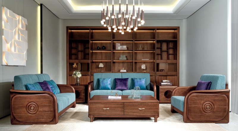 M6004沙發(fā)1+2+3、M6103長茶幾、M6201方角幾