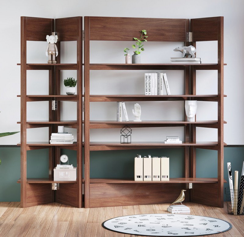 木匠空間現代簡約實木書架2