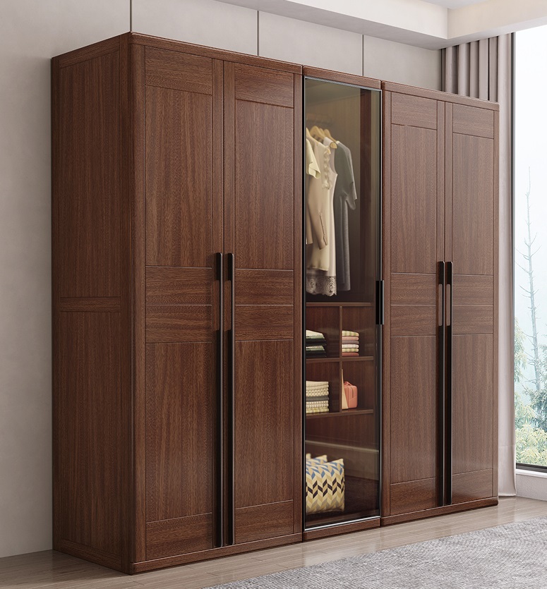 木匠空間現(xiàn)代簡約實木五門衣柜Y01#