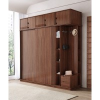 木匠空間現代簡約實木推拉門衣柜Y02#