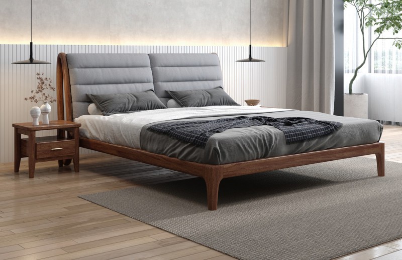 木匠空間現代簡約實木床C26#