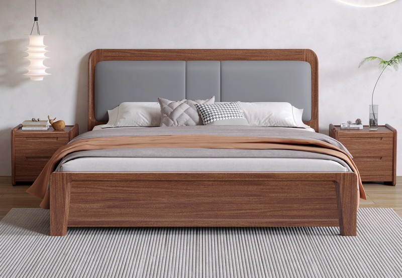 木匠空間現(xiàn)代簡(jiǎn)約實(shí)木床C12#