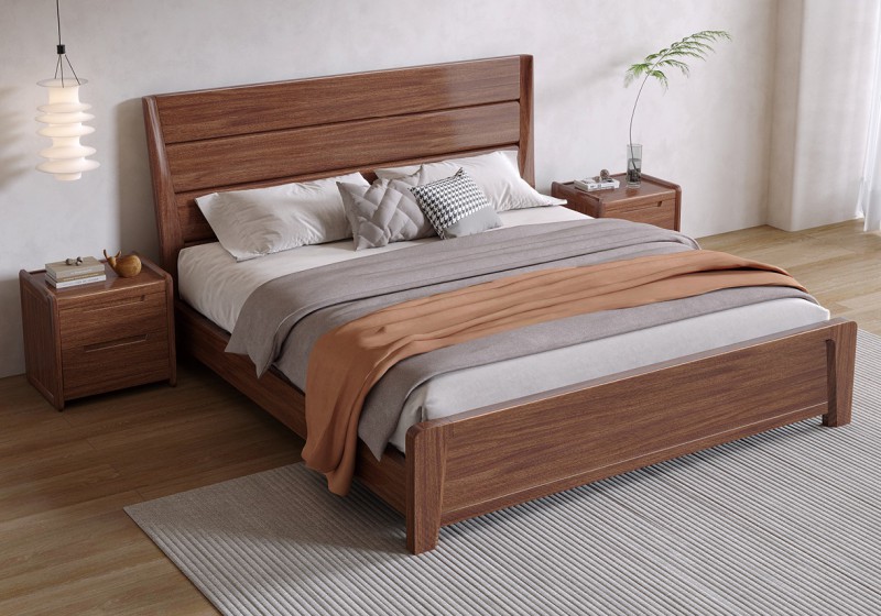 木匠空間現(xiàn)代簡約實木床C16#