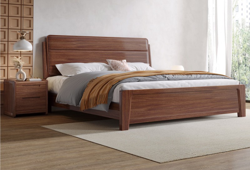 木匠空間現代簡約實木床C13#