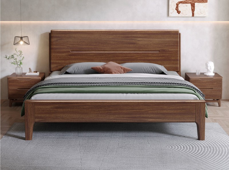 木匠空間現代簡約實木床C03#