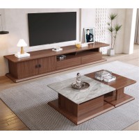 木匠空間現代簡約實木電視柜DS11#、邊柜DS11#、茶幾CJ11#
