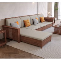 木匠空間現(xiàn)代簡約實(shí)木轉(zhuǎn)角沙發(fā)822#冬夏兩用