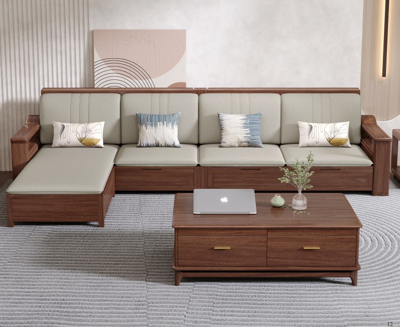 木匠空間現(xiàn)代簡約實木沙發(fā)803#高箱轉(zhuǎn)角