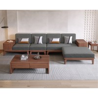 木匠空間現代簡約實木沙發806#