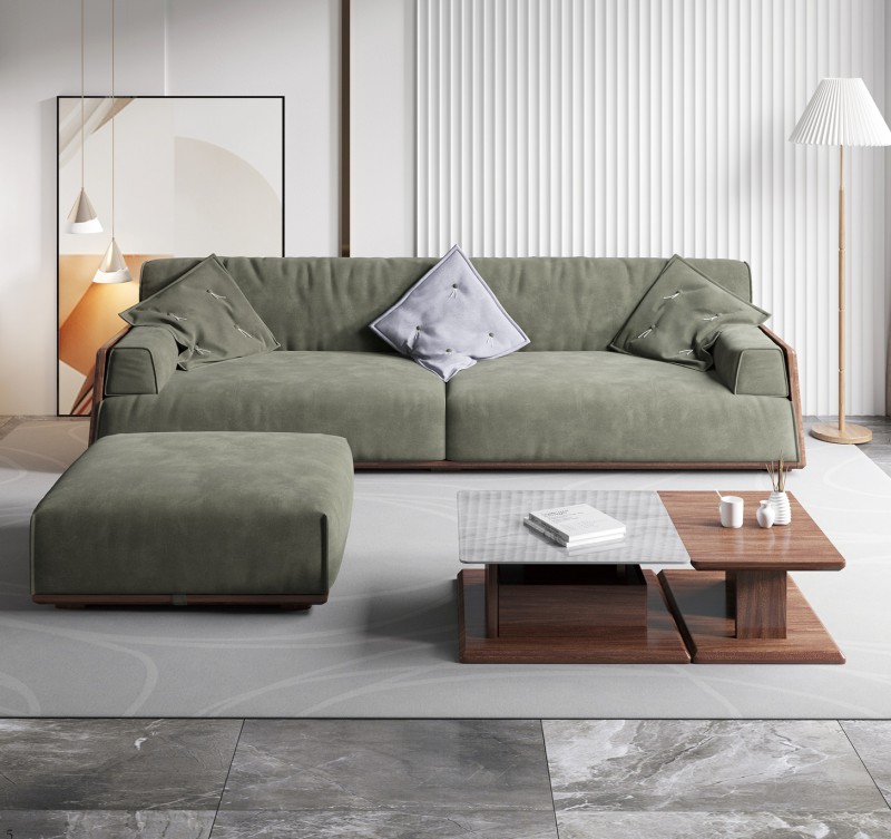 木匠空間現代簡約實木沙發833#