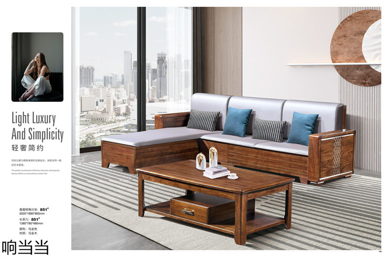 響當當 時尚簡中、現代極簡烏金木家具