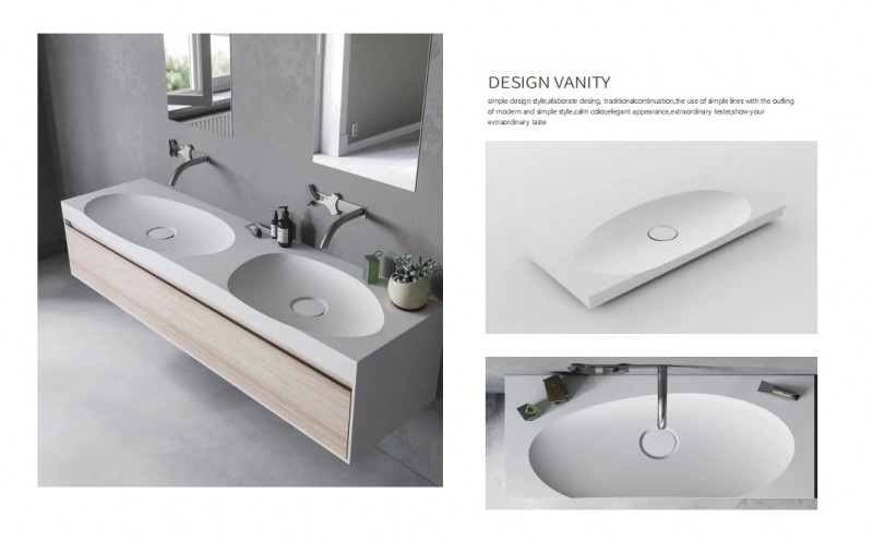 美砼建裝杜邦可麗耐實體面材衛浴一體盆