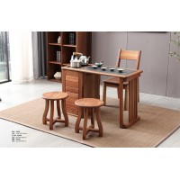 安德穩南美胡桃木木蠟油原木家具：茶臺1019#