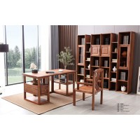 安德穩南美胡桃木木蠟油原木家具：書桌1008#、書椅1007#、書柜1001#