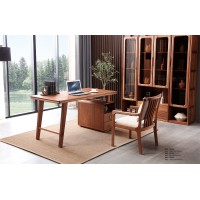 安德穩(wěn)南美胡桃木木蠟油原木家具：書桌1005#、書椅1010#、書柜1002#