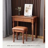 安德穩(wěn)南美胡桃木木蠟油原木家具：美式書桌書凳1016#