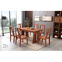 安德穩南美胡桃木木蠟油原木家具：餐桌388#、餐椅683#