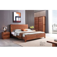 安德穩南美胡桃木木蠟油原木家具：床828#