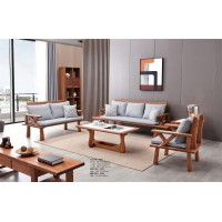 安德穩南美胡桃木木蠟油原木家具：123沙發985#