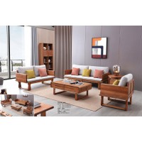 安德穩南美胡桃木木蠟油原木家具：123沙發988#