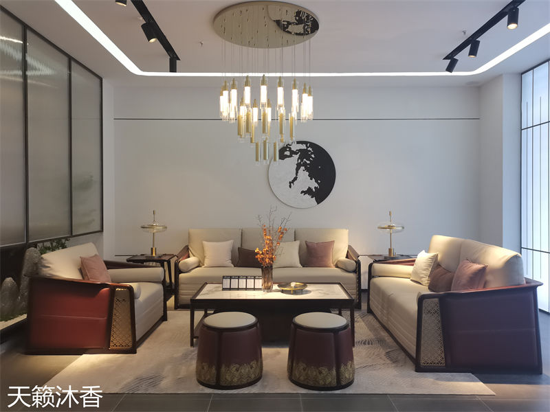 世紀(jì)豪軒&middot;天籟沐香 蘭亭韻-悅系列時(shí)尚輕奢新中式風(fēng)格愛(ài)里古夷蘇木家具展廳實(shí)拍