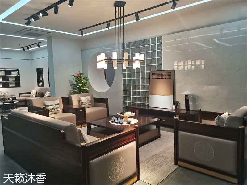 世紀(jì)豪軒&middot;天籟沐香 蘭亭韻-悅系列時(shí)尚輕奢新中式風(fēng)格愛(ài)里古夷蘇木家具展廳實(shí)拍