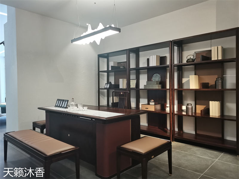 世紀(jì)豪軒&middot;天籟沐香 蘭亭韻-悅系列時(shí)尚輕奢新中式風(fēng)格愛(ài)里古夷蘇木家具展廳實(shí)拍