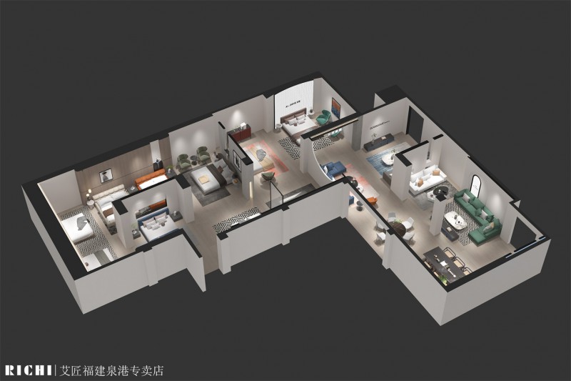 艾匠部分加盟專賣店效果圖