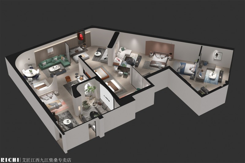 艾匠部分加盟專賣店效果圖