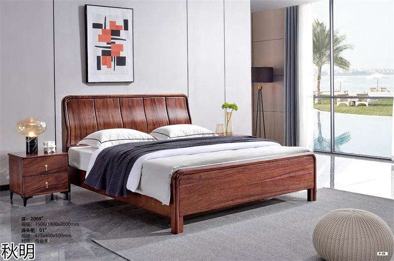 秋明烏金木套房家具