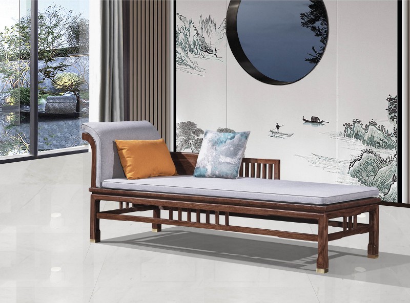 新中式烏金木貴妃沙發(fā)308#