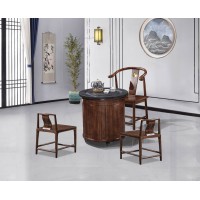 華軒新中式烏金木陽臺小茶臺388#、副椅382#、副椅387#