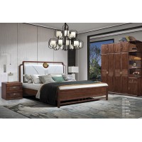 華軒新中式烏金木床355#、床頭柜266#、四門衣柜348#、轉(zhuǎn)角柜349#、頂轉(zhuǎn)角柜349#、頂箱柜349#